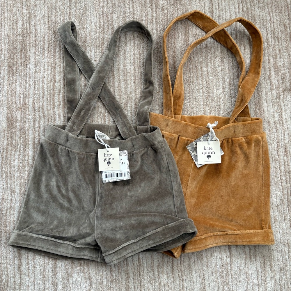 *Set of 2* NWT Kate Quinn Suspender Shortalls size 6